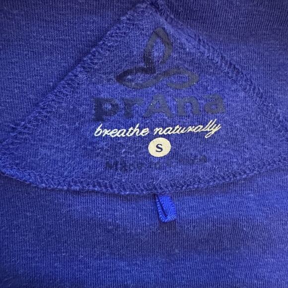 prAna Boho Hemp Cotton Yoga T-Shirt w/ Built-in Bra, Women S, Athleisure Workout - Picture 7 of 10